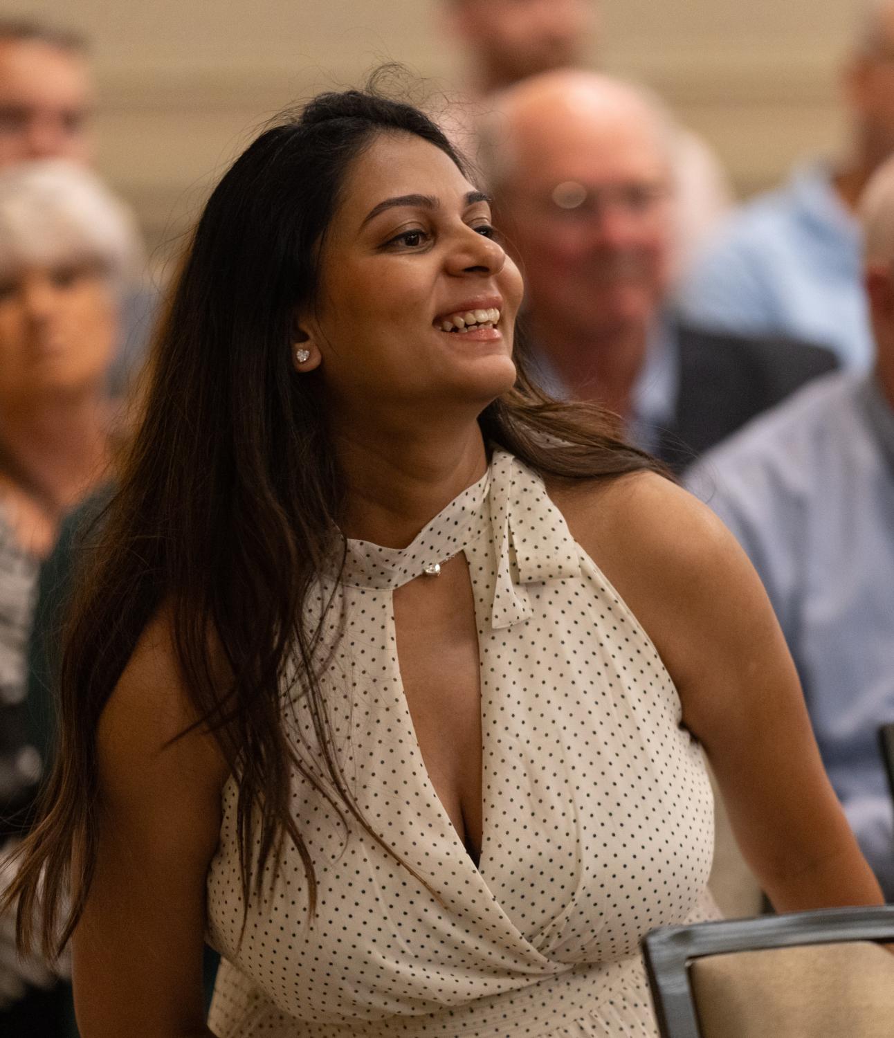 ​  Resident Zarna Bambhroliya, MD smiling at the 2026 Graduation Ceremony  ​