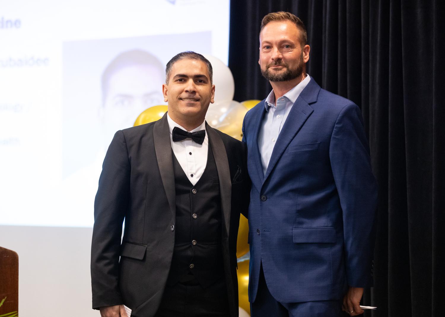 Dr. Alzubaidee and Department Chair Dr. Blakeslee
