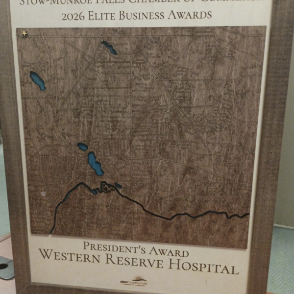 The President’s Award from the 2026 Stow-Munroe Falls Chamber of Commerce Elite Business Awards 
