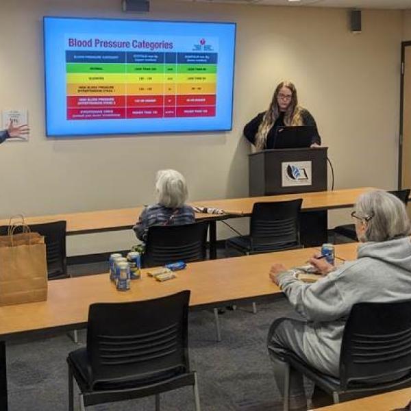 Dr. Troy Jensen and Dr. Amy Cooper presented on “Managing Blood Pressure at Home” as part of a Health Chat event at the Cuyahoga Falls Library